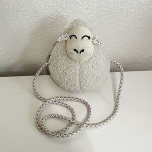 Zara Girls Kids Plush Lamb Sheep Crossbody Purse Small